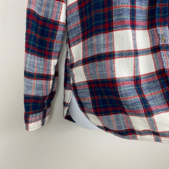 American Eagle Ahh-mazingly Soft Boyfriend Fit Plaid Flannel Shirt - Size Medium - Picture 4 of 7